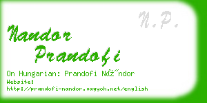 nandor prandofi business card